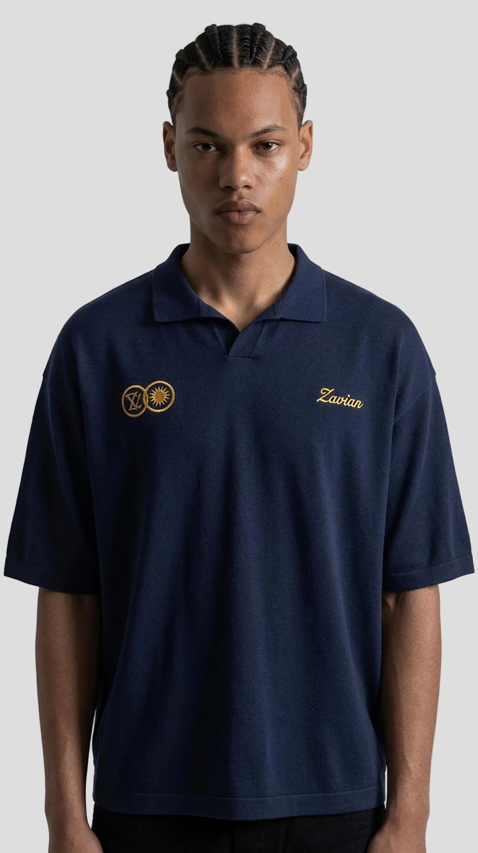 Polo in navy-blue