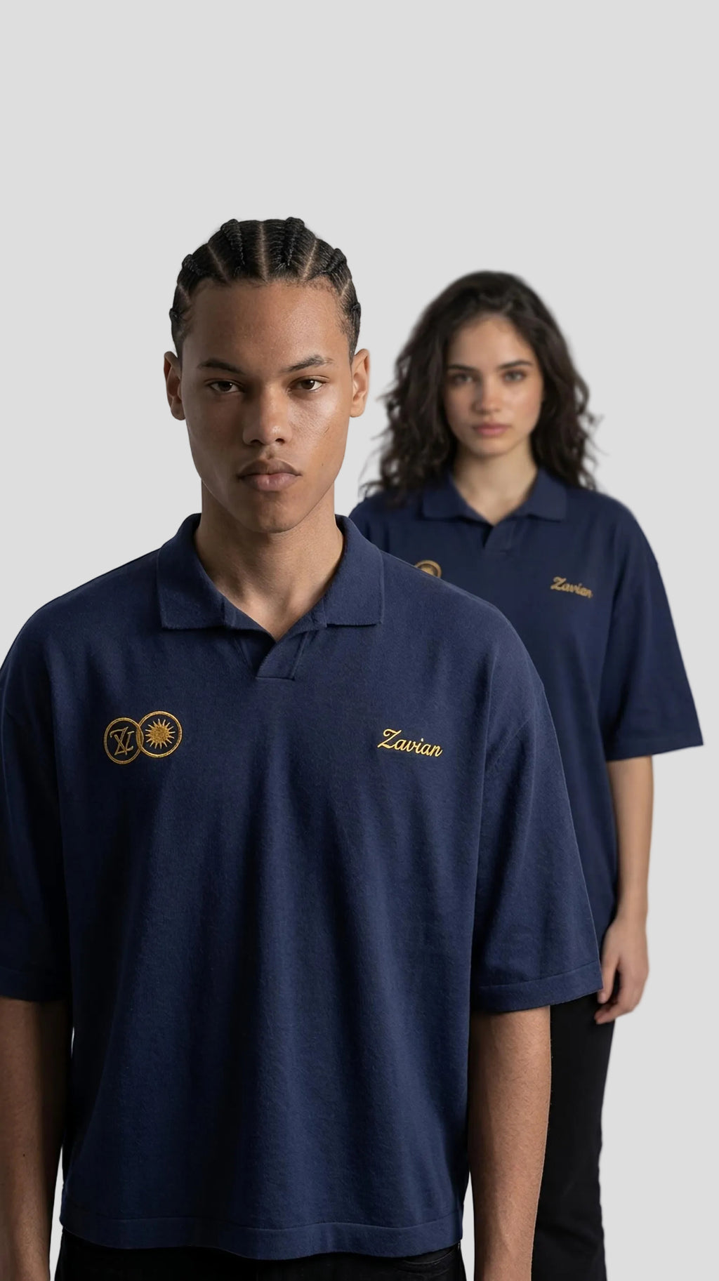 Polo in navy-blue