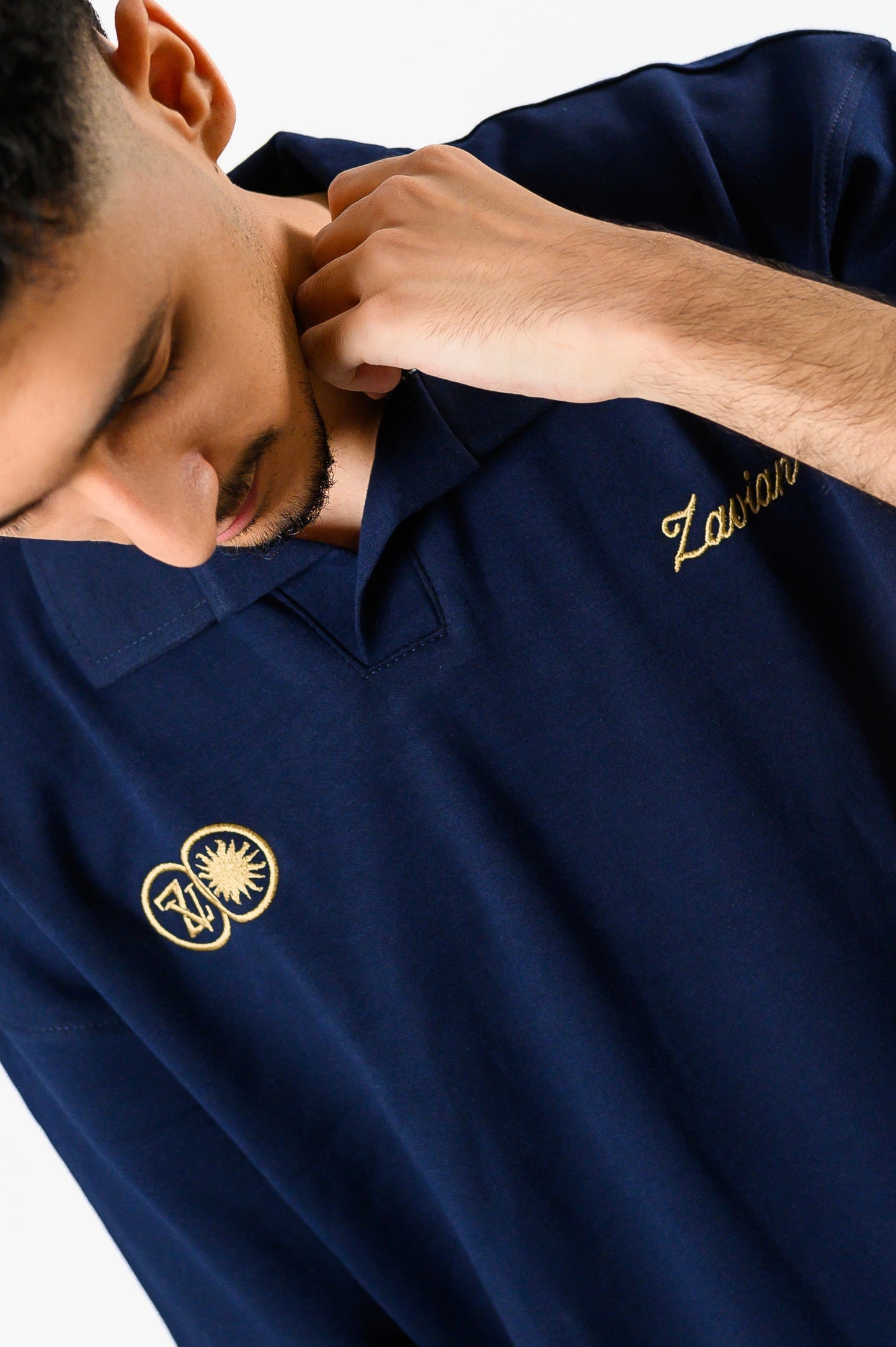 Polo in navy blue