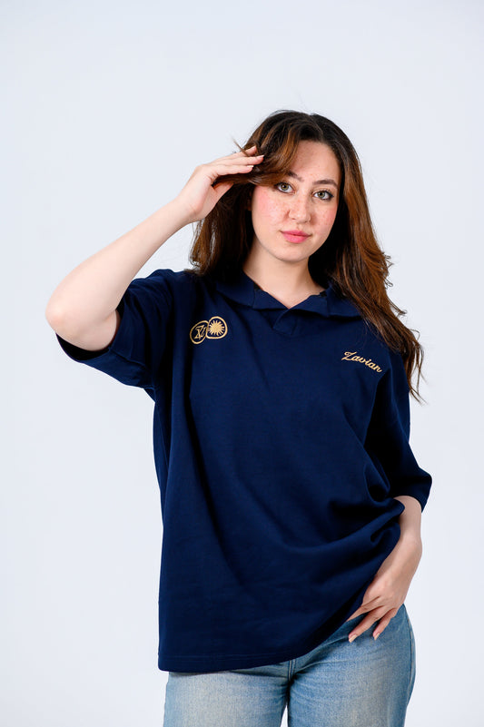 Polo in navy blue