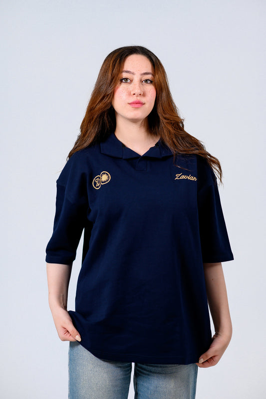 Polo in navy blue