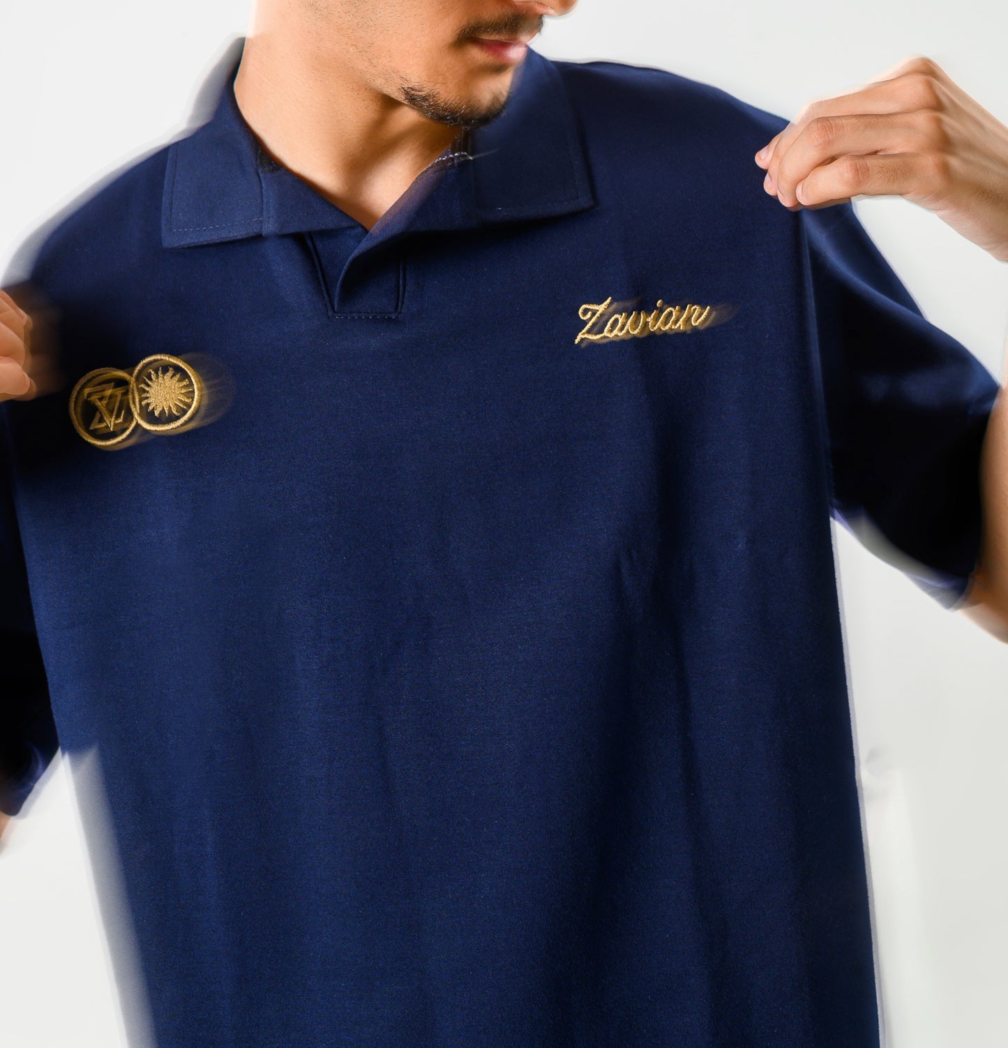 Polo in navy blue