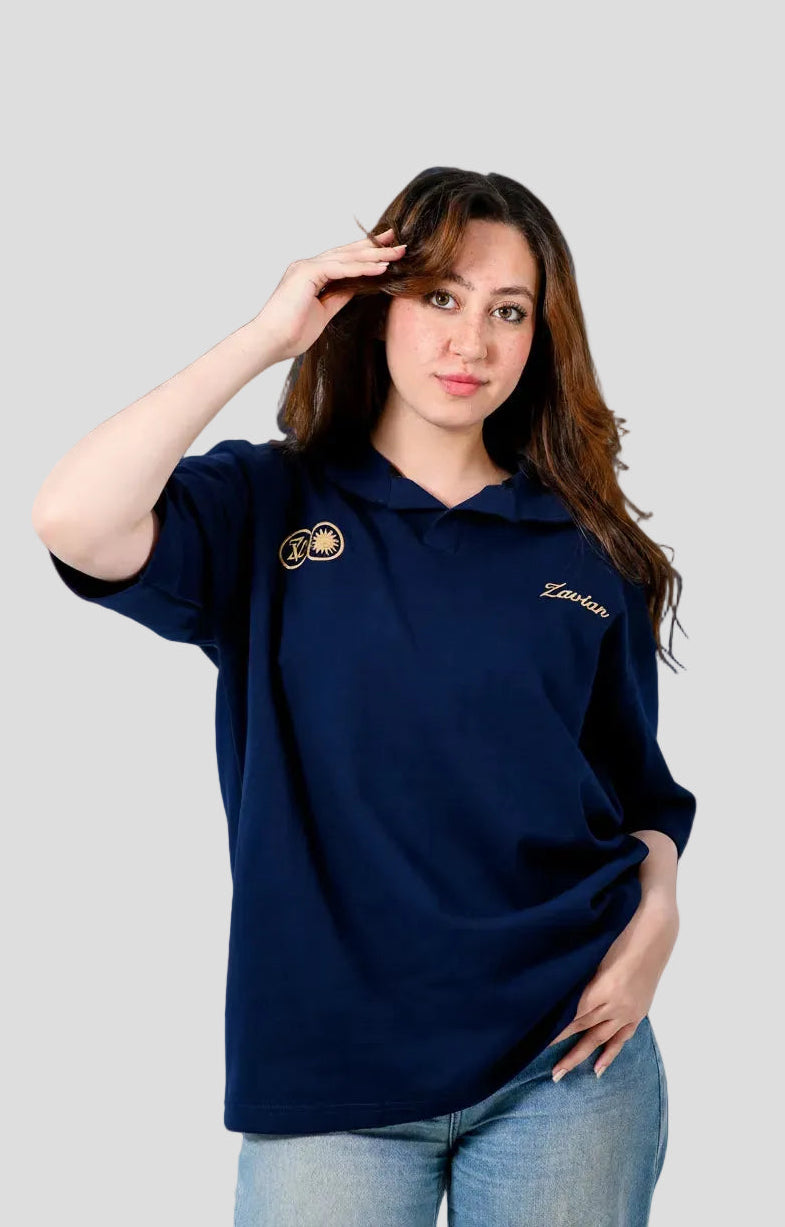 Polo in navy-blue