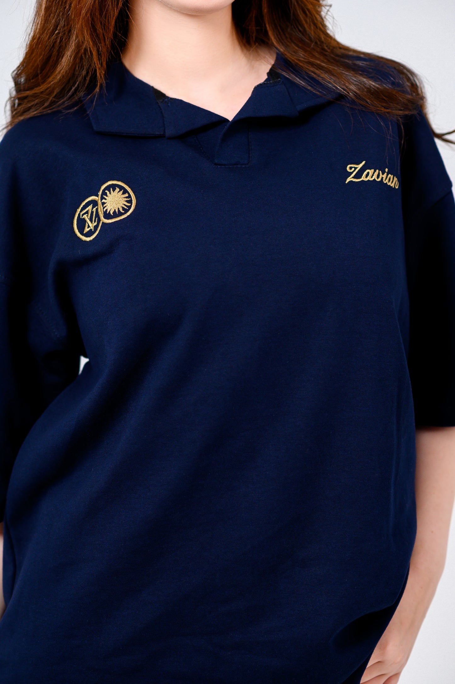 Polo in navy blue