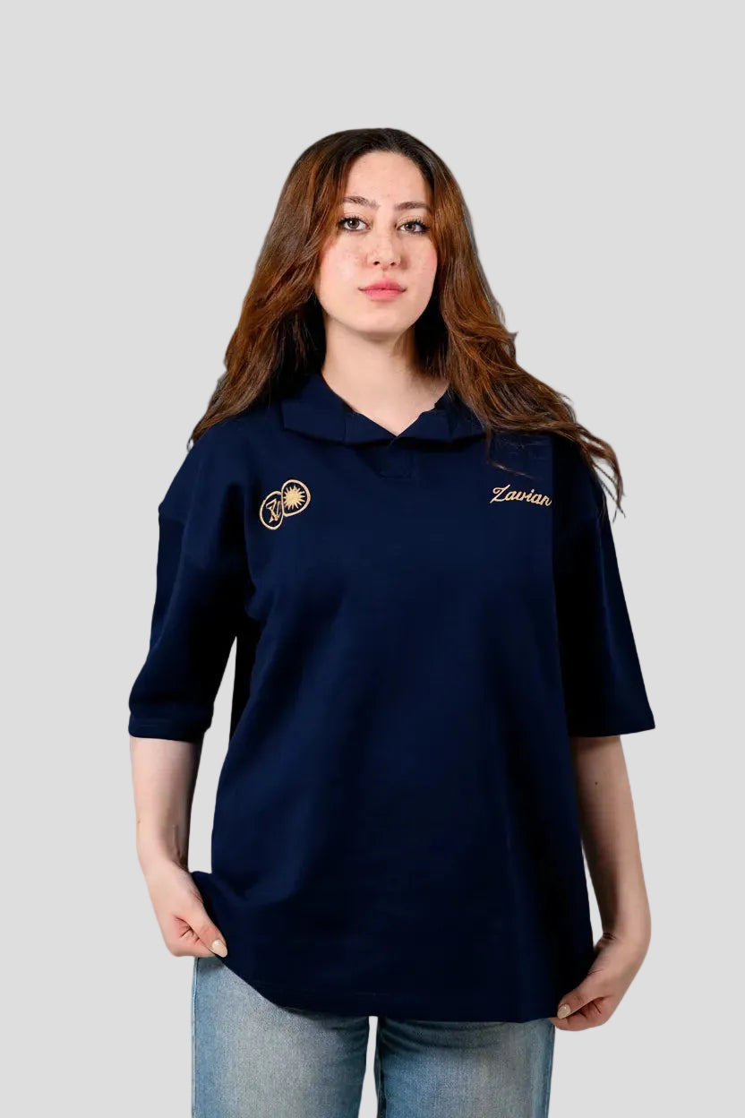 Polo in navy-blue