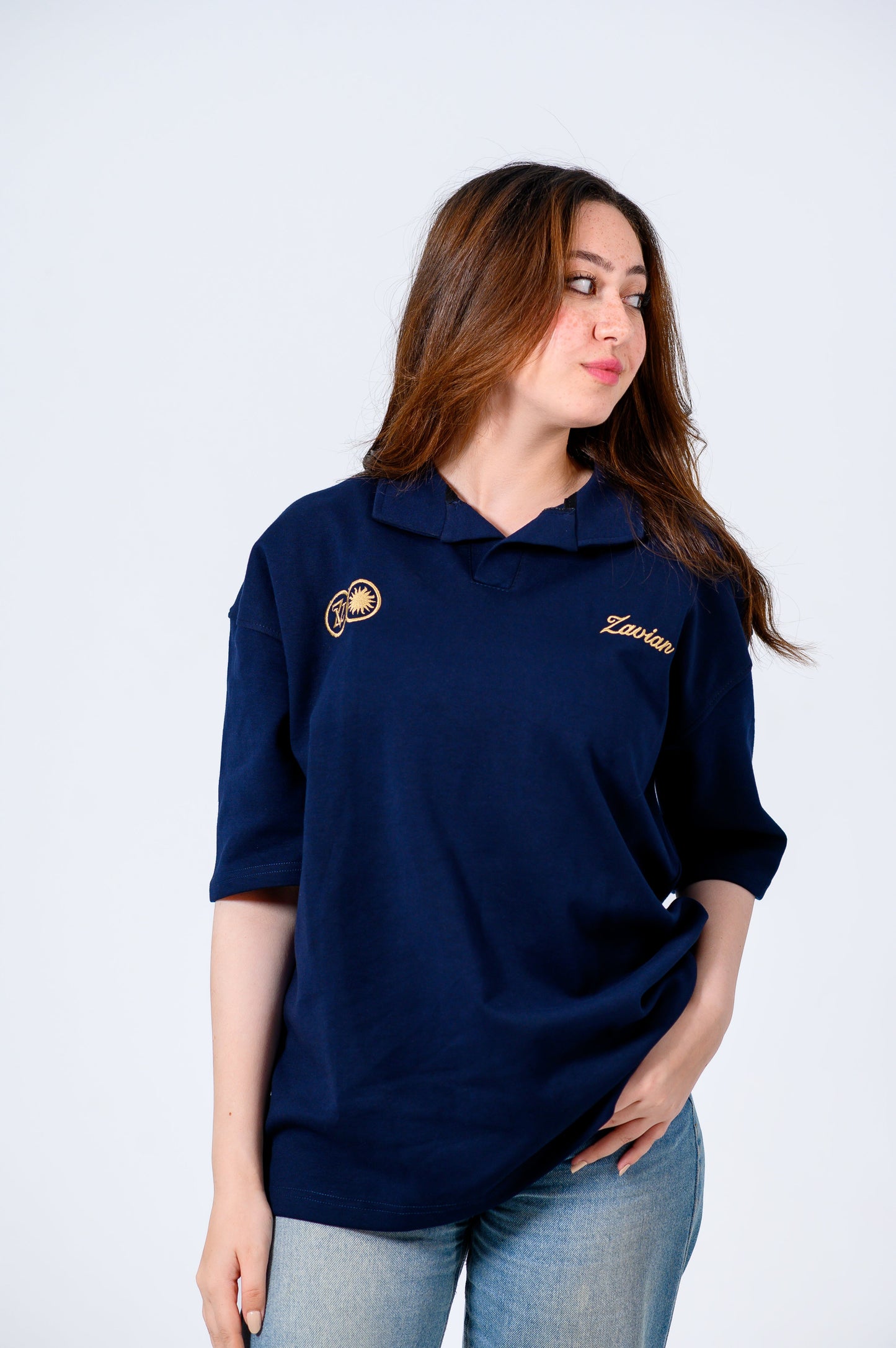 Polo in navy blue